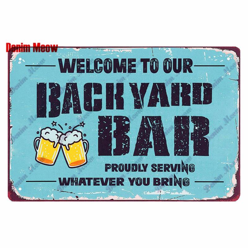 Retro Pool Rules Metal Sign Tin, Vintage Summer Swim Happy Place Plates, Wall Sign, Bar & Grill, Pub Decor, WY51