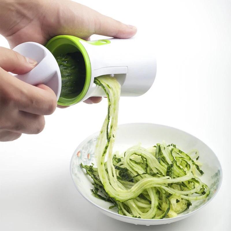 LMETJMA Hochleistungs-Spiralschneider, Gemüseschneider, Gemüse-Spiralschneider, Zucchini-Nudel-Spaghetti-Maker, KC0335