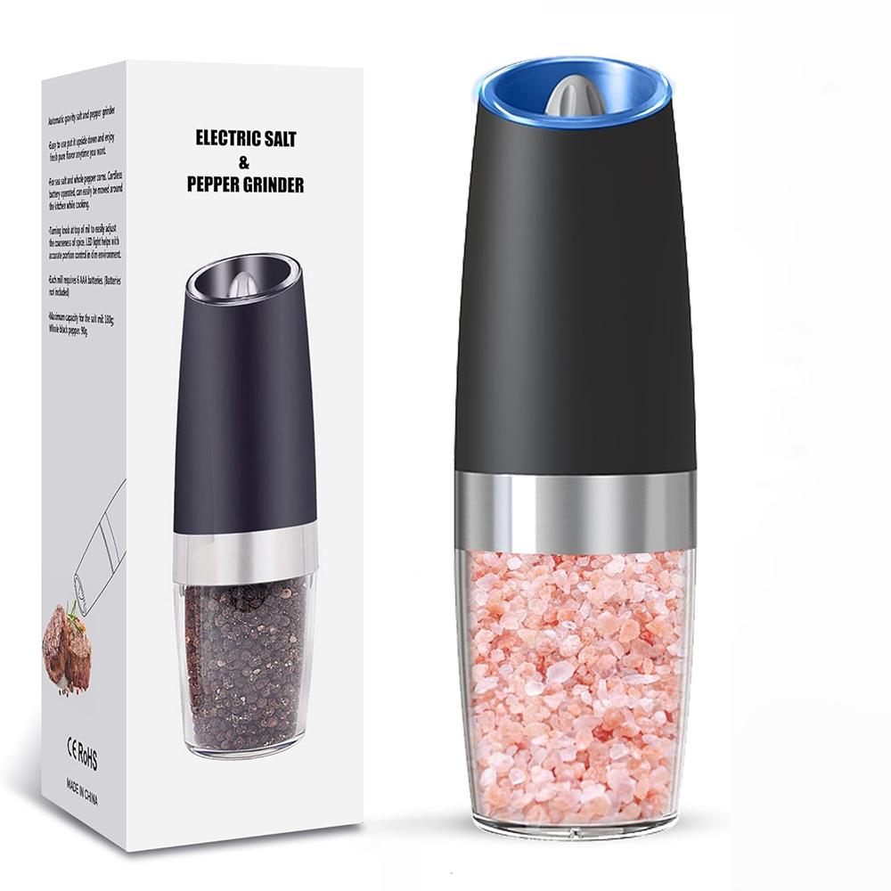 

Gravity Electric Salt and Pepper Grinder Set Battery Powered Adjustable Coarseness Mill Grinders Shakers for Kitchen Tools