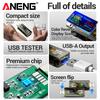 Digital USB Tester Voltage Current Capacity Tester Voltage Display 4-30V Multi-function Fast Charging Detector Monitor ANENG P01