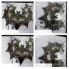 Malovaný netopýr akrylový dekorativní přívěsek Halloween domácí zahradní dekorace závěsný přívěsek