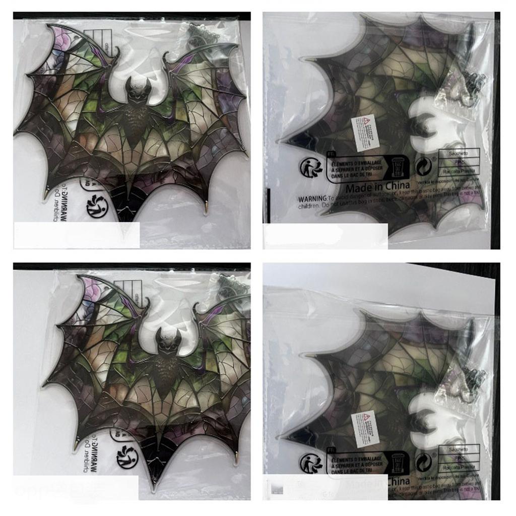 Malovaný netopýr akrylový dekorativní přívěsek Halloween domácí zahradní dekorace závěsný přívěsek
