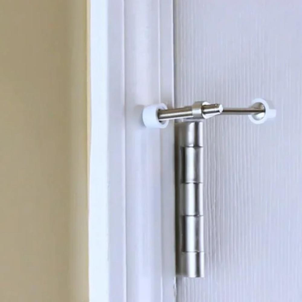 2Pcs Hinge Pin Door Stop Adjustable Hidden K-Type Thick Door Stop with Rubber Buffer Damper Door