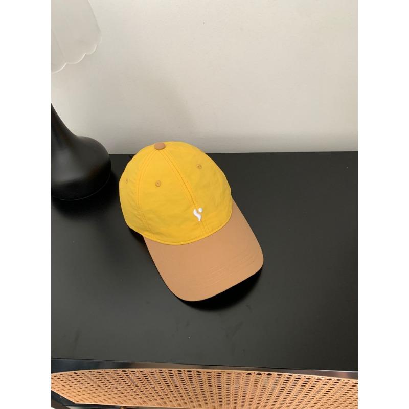New quick-drying yellow baseball cap for women's summer breathable waterproof sunshade niche cap for men