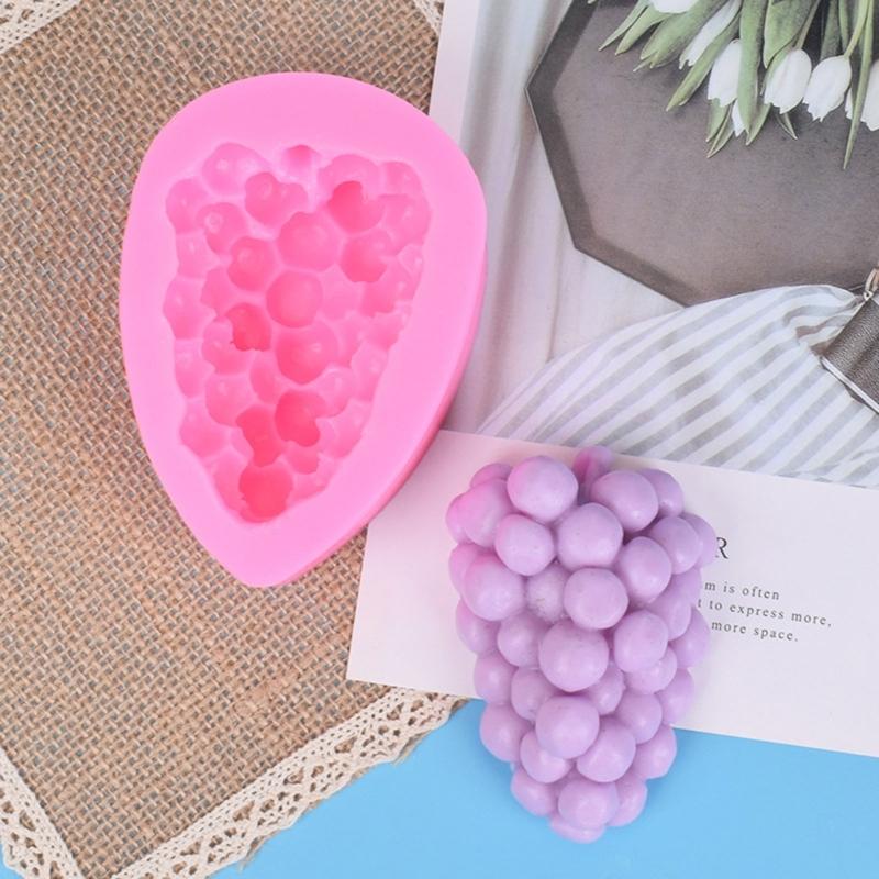 Grapes Shaped Silicone Mold Fondant Mold for DIY Fondant Decorations Cake Handmade Soap Chocolate, Fruit Silicone Molds