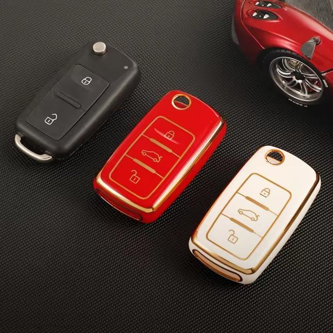 Soft TPU Car Remote Key Case Full Cover Holder for Volkswagen VW POLO Tiguan Passat B5 B6 B7 Golf EOS Scirocco Jetta MK6 Octavia