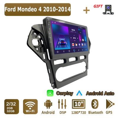 Android Autorádio Carplay Pro Ford Mondeo 4 2010-2014 Multimediální Přehrávač Hlavní Jednotka Stereo GPS Navigace BT WIFI 2+32GB