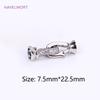 18K Gold Plated Brass Fastener Connectors,Clasp For Bracelet,Inlaid Zircon Pearl Clasp Fastener DIY Jewelry Making Accessories