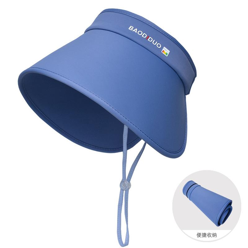 Rundum große Krempe UV-Schutz Gesichtshut Kinder Outdoor Reise Sonnenschutzhut Vielseitiger modischer Leerer Oberteil Sonnenhut