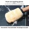 Auto Weicher Polierhandschuh Künstliche Wolle Autowaschhandschuhe Wasseraufnahme Mikrofaser Autowaschhandschuh Für Glas Kunststoff Leder