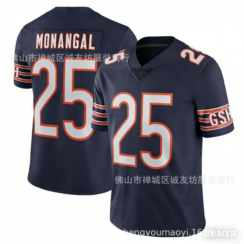 NFL Chicago Bears 25 Football Jersey Mens Sports Training Game Uniform White