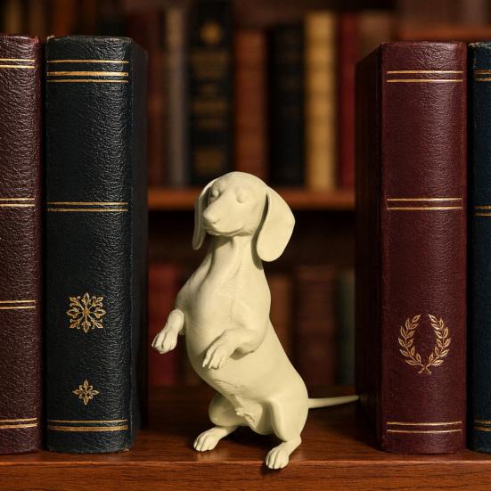 3d Printed Dachshund Figurine Modern Mini Dog Shape Sculpture DIY Coloring Animal