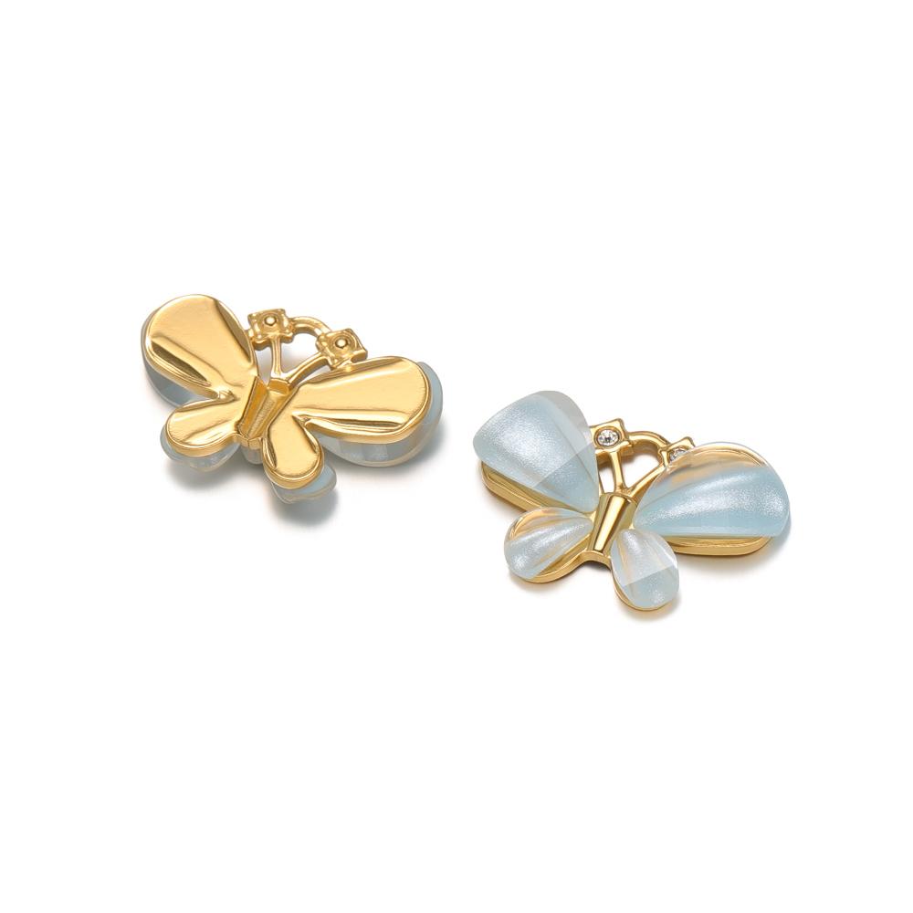 3 Stück Edelstahl Schmetterling Anhänger Zirkonia Muschel Anhänger Kinder Armband Halskette Zubehör DIY Schmuck Ohrringe Herstellung