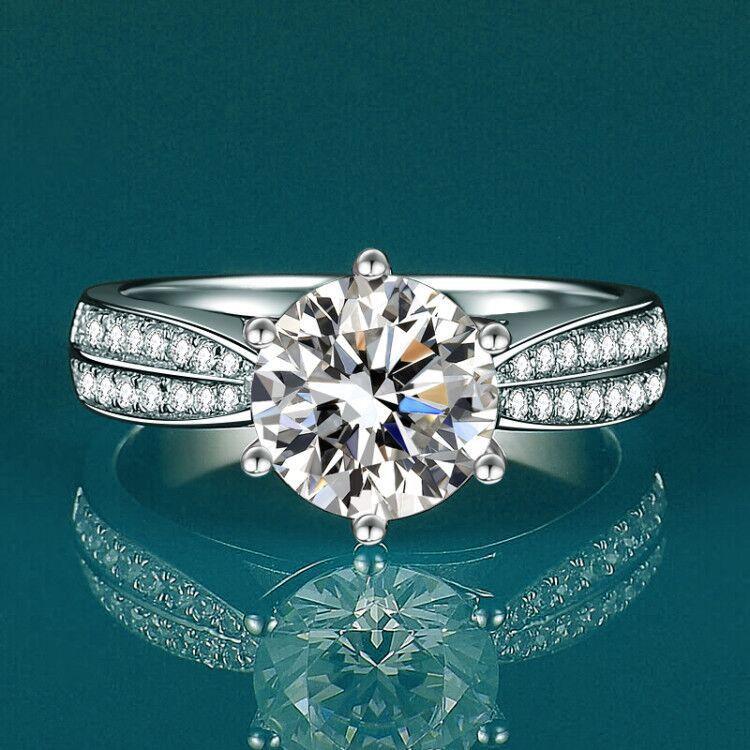 

2026 Starlight Queen Moissanite Ring Women s New Women s Inlaid Zircon Accessories Resizable платиновый