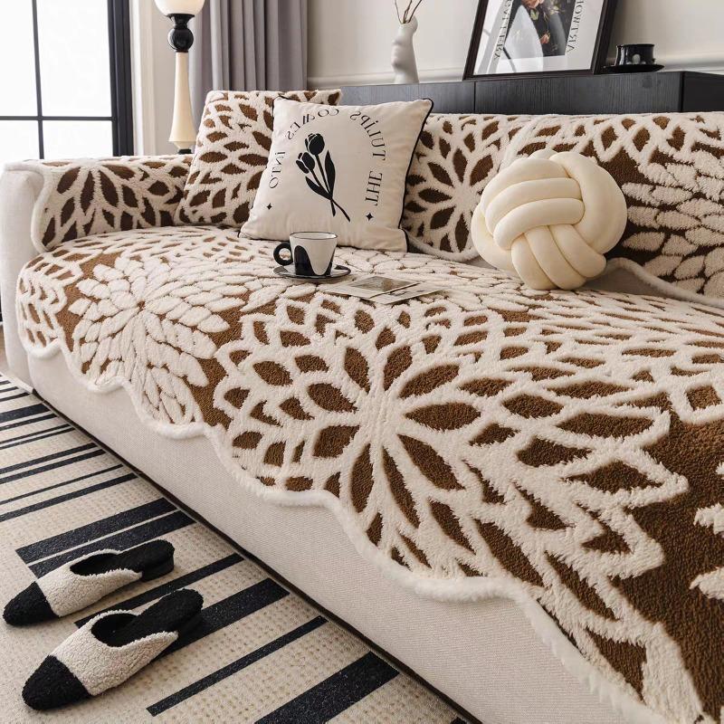 Warm And Thick Sofa Cover Cloth Anti Slip Cushion Sofa Cover Comfortable And Skin Friendly Autumn And Winter New Collection