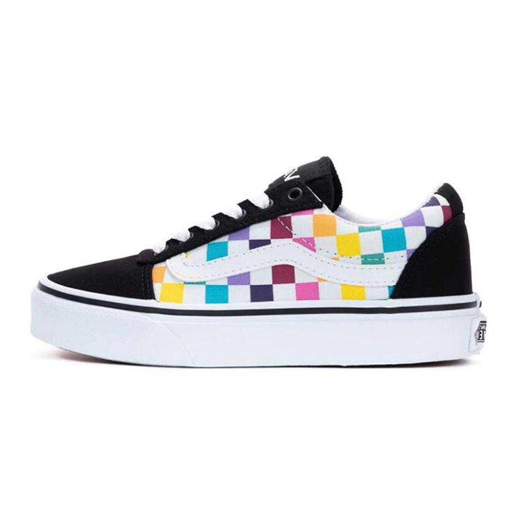 Vans Ward Kids Party Checker Kids Sneakers Multi-Color Black VN0A3TFWV2K