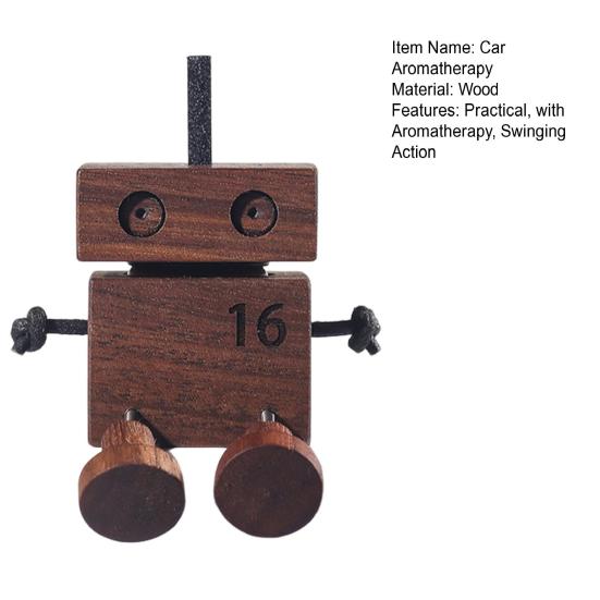 Wooden Car Air Freshener with Wobbling Legs Wind Powered Vent Clip Diffuser for Aromatherapy Handcrafted Dashboard Decoration