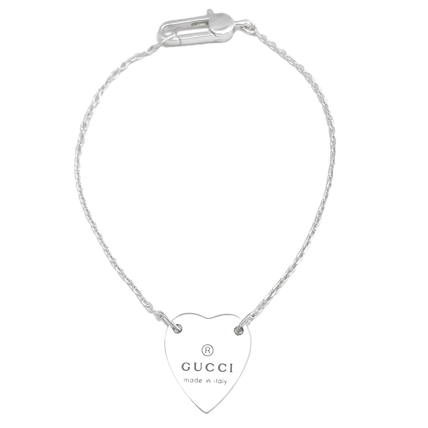 

Gucci Trademark Heart 223513 J8400 8106 Bracelet, 18cm, Silver, [Used]