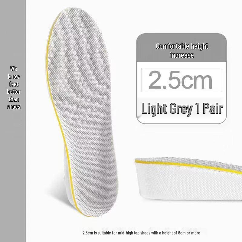 Breathable Invisible Height Increasing Insoles for Men and Women - Soft, Lightweight, and Thickened for Sneakers