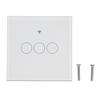 For Tuya Zigbee Light Switch 3‑Gang EU Remote Control Touch Switch 100‑240V 50HZ 60HZ