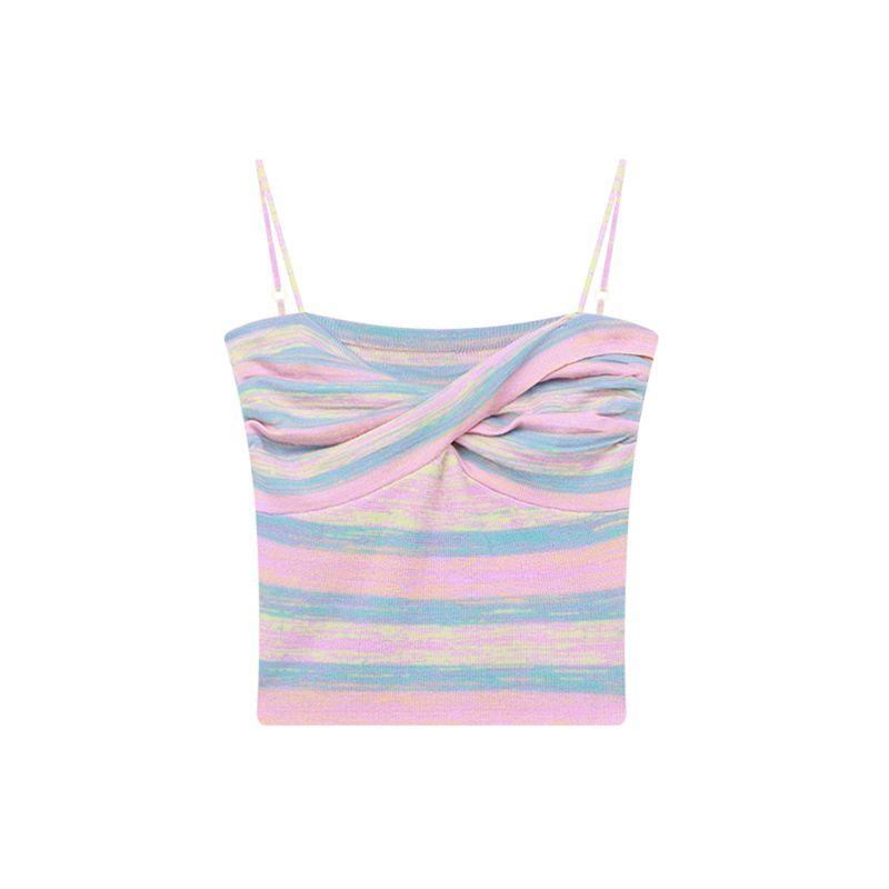 Zhang Ren Fat Sister mm Rainbow Denim Shorts Sling