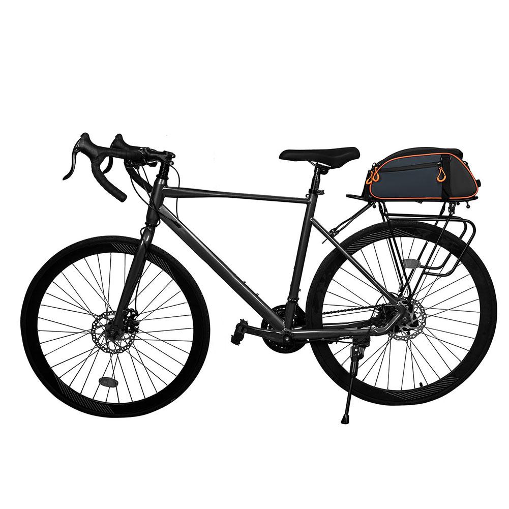 8L Bike Rear Rack Bag Reflective Cycling Back Seat Bag Large Capacity Bicycle Tail Bag Bike Storage Pouch for Travel Commute