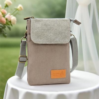 2023 Nuevo Bolso Cruzado de Lona Multicapa de Color Sólido - Bolso Cruzado Simple y Pequeño para Mujer