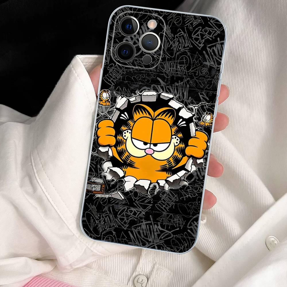 Kawaii Classic G-garfields Cat Phone Case For IPhone 17 16 15 14 13 12 11 Pro Max 13 12 Mini 17Air 16e Clear Cases