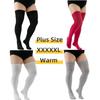 Nuovi Calzini Lunghi Spessi a Righe Bianche e Nere da Donna Sopra il Ginocchio Taglia Larga Calze Alte sulla Coscia per Donne Oversize 3XL Estate