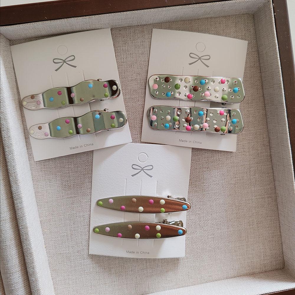 2pc Fashion Silver Alloy Hairpin Hair Side Clips for Women Girls Kids Childrens Gift Party Hair Accessories Headwear Ornament