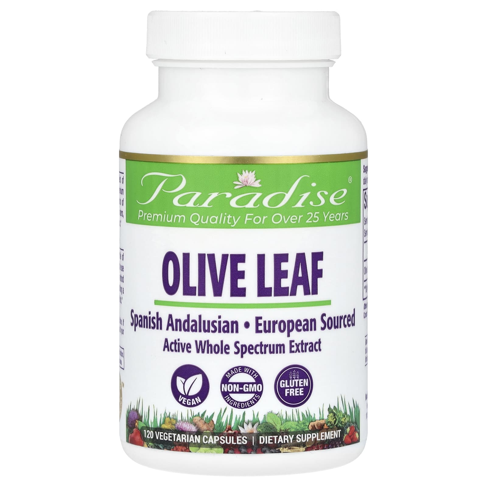 

Olive Leaf, Veggie Capsules 120 (250Mg per capsule)