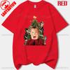 Vintage Classic Funny Home Alone Macaulay Culkin Movie Printed Tshirt Woman Man Merry Christmas Cotton Shortsleeved Tshirt