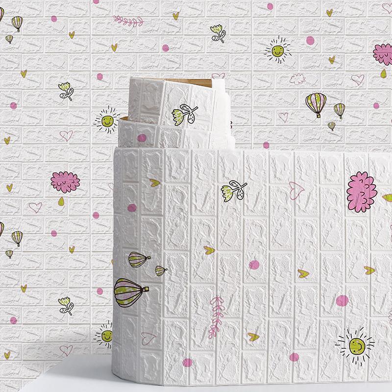 

Звукоизоляционные стеновые панели из пенопласта, самоклеящиеся XPE муралы с мультяшными рисунками для спальни, водонепроницаемые обои для снижения шума Balloons