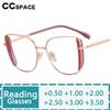 Fashion Designer Women Reading Glasses Comfortable Spring Hinge Optical Presbyopia Spectacle +50+100+150+200+250+300+350 300377