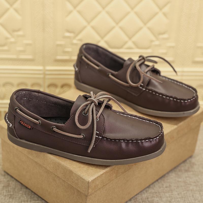 Casual Sports Shoes Men PU Outdoor Lightweight and Comfortable Driving Travel Shoes Business Fashion Formal Shoes Size 39-47