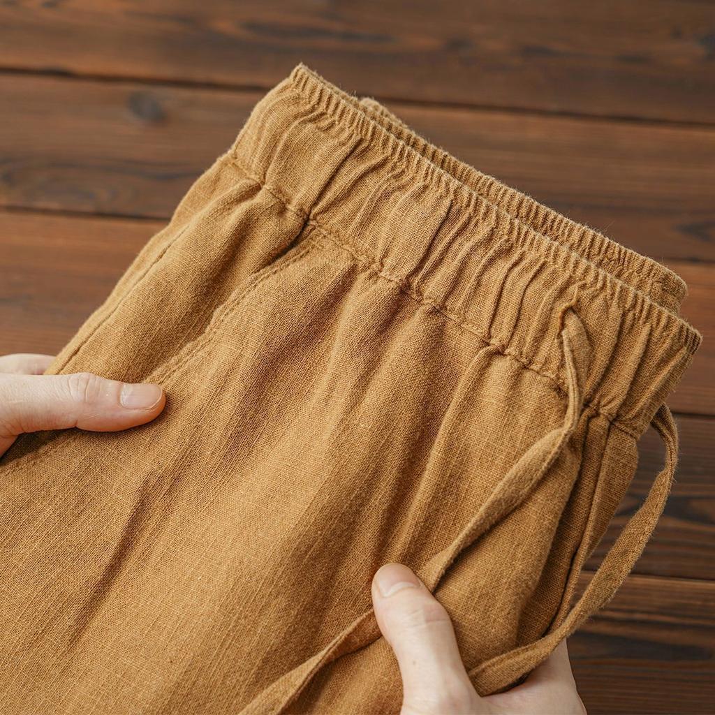 Casual Chino Pants Men Wide Leg Lightweight Baggy Cotton Sweatpants Walking Jogger Trousers Work