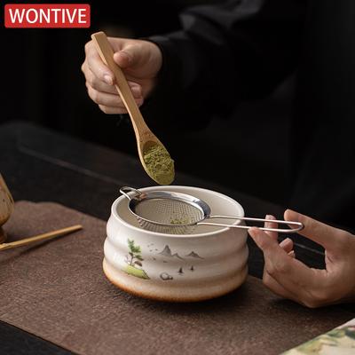 4/8pcs/set Matcha Tea Set Ceramic Kiln Change Matcha Bowl Traditional Handmade Tea Tools Indoor Japanese Tea Culture Gift Sets
