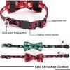 4 Pack Christmas Cat Collar, Breakaway Collar with Bell and Cat Bow Tie, Removable & Adjustable