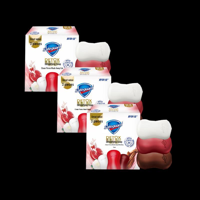 

Safeguard Detoxifying Soap Bar with Pomegranate, Camellia & Ebony - 3x300g Pack