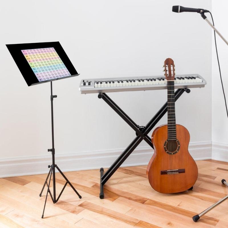Tabella degli Accordi per Chitarra Poster degli Accordi per Chitarra per Principianti Laminato Tabella degli Accordi per Chitarra Guida di Riferimento Educativa Cheat Sheet