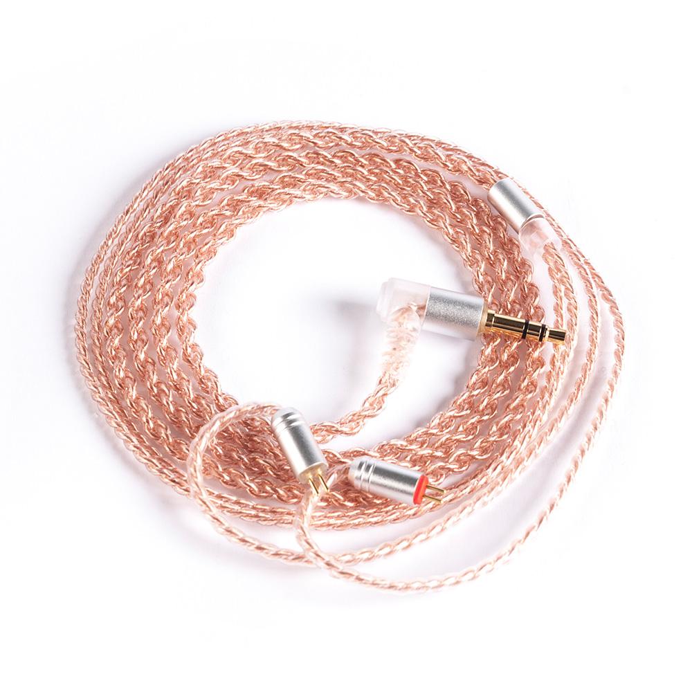 KBEAR 4 Core Copper Upgrade Earphones Cable With 2PIN/QDC/TFZ/MMCX Headphone Connector For KBEAR KS1 KZ ZSN PRO Gaming Headsets