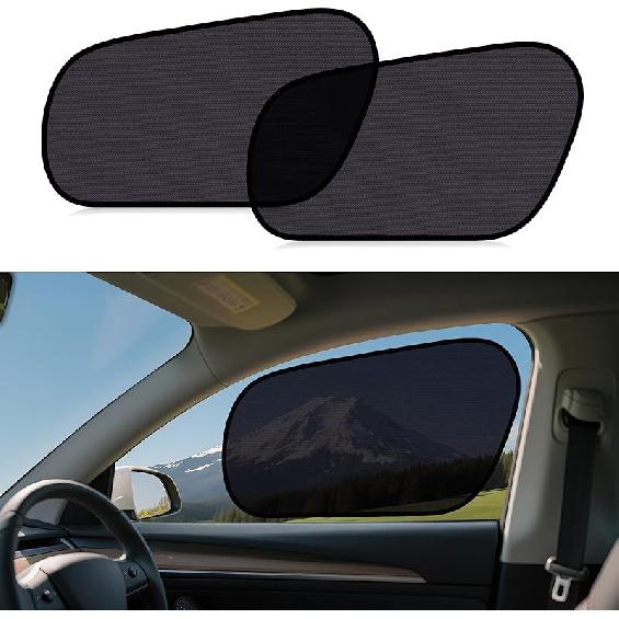 ZATOOTO Tesla Model Y Window Shades For Rear Window Sun Shade Semi Transparent Static Cling |  Fit -2024 | 95% UV & Heat Block | Privacy Protection |
