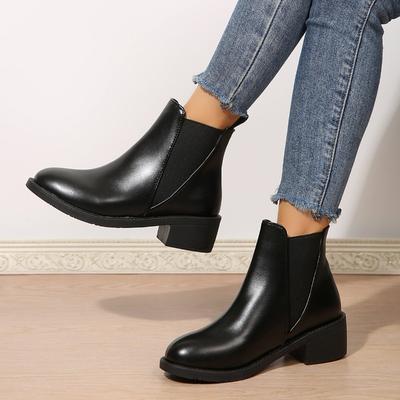 2025 Hochwertige Damenschuhe Knöchel Damenstiefel Mode Runde Zehenpartie Büro und Karriere Neu Nähen Bestseller Schuhe für Damen
