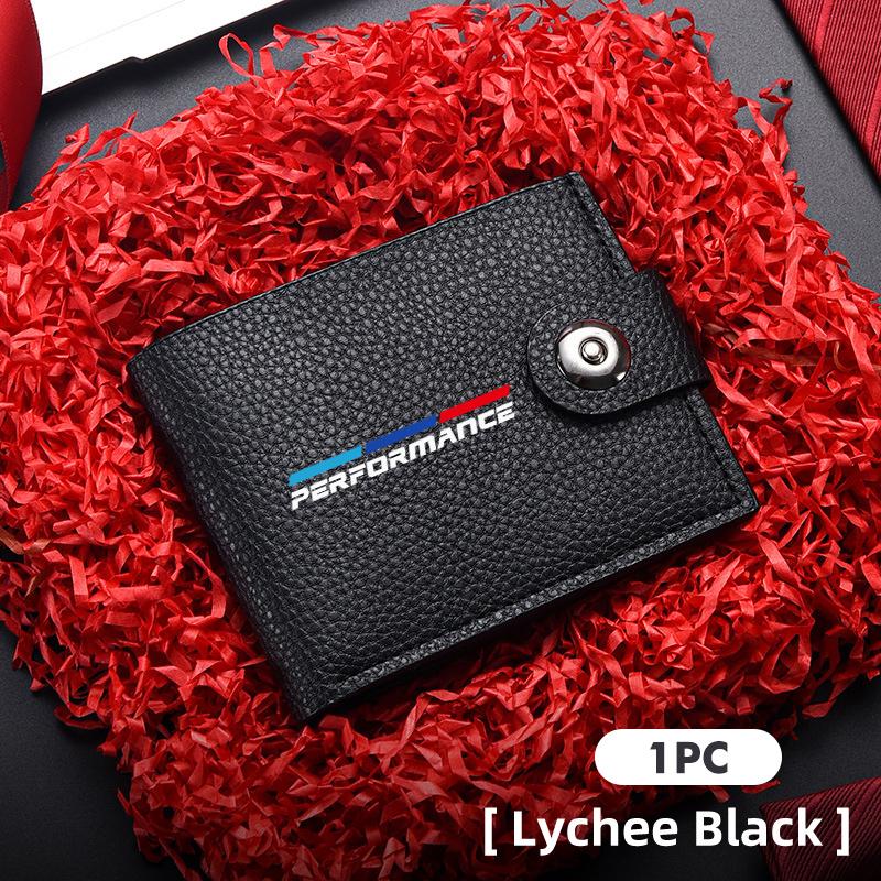 OMPC8 Leather Wallet Short Multi Credit Card Holder Male Purse Money For BMW 1 3 5 Series G30 G32 G38 2021 2020 2019 2018 E46 E91