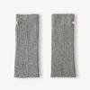 Slit Woolen Knit Leg Warmer - Grey