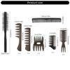 Hair Styling Comb Set Quiff Round Hair Brush,Wide Tooth Comb,Texture Comb for Blow Drying,Grooming and Hairdresser