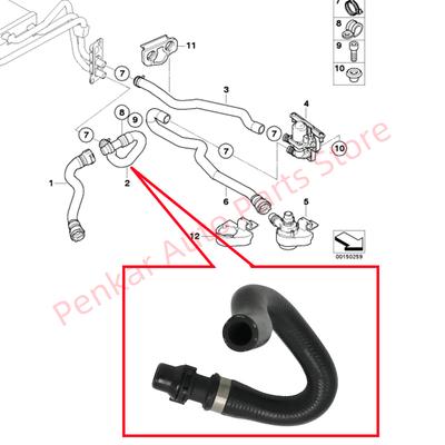 64216916090 Manguera de Calefacción Para BMW E60 E61 520i 523i 525i 530i 535i 540i 545i 550i E63 E64 645ci 650i