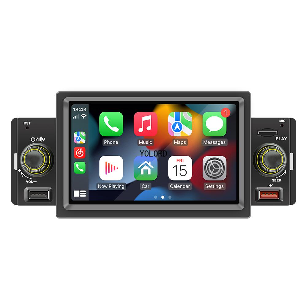 5 Inch Car Radio 1Din CarPlay Android Car Multimedia Player Bluetooth MirrorLink FM Receiver for Volkswagen Nissan Toyota