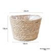 Nordic Woven Bamboo Flower Basket: Straw-style Pot for Flower Arrangement and Desktop Storage Ornaments in Home or Living Room.