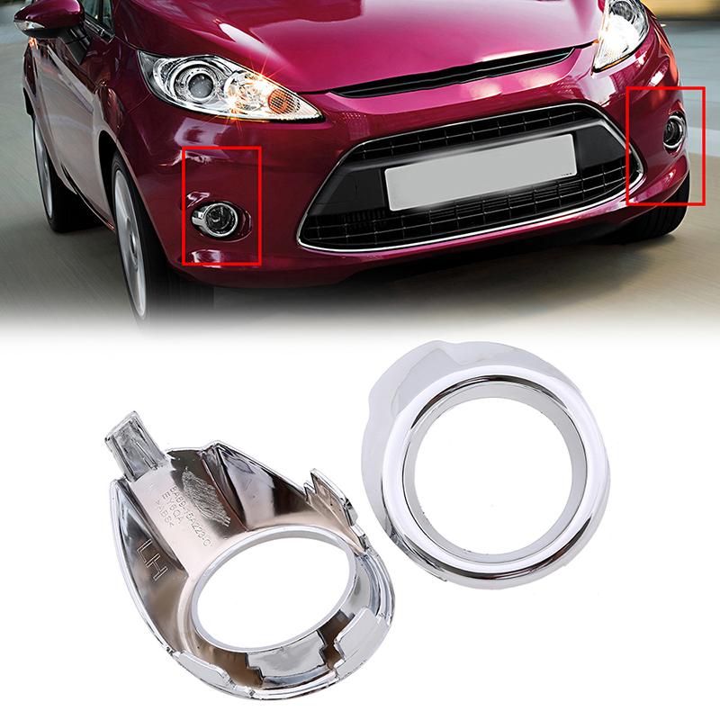 Króm Autó Első Lökhárító Ködlámpa Díszkeret Fedél Körbefogó Keretek Külső Dekoráció Módosítási Kiegészítők Ford Fiesta 2008-2012-hez